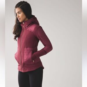lululemon athletica Maroon Fleece Keen Jacket III Hooded Women’s Athletic